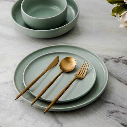Premium Steel Flatware Set in Trendy Colors