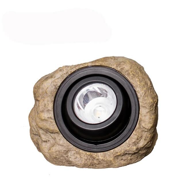 Rustic Solar Garden Lamp LED Weatherproof Stone Effect - Befez