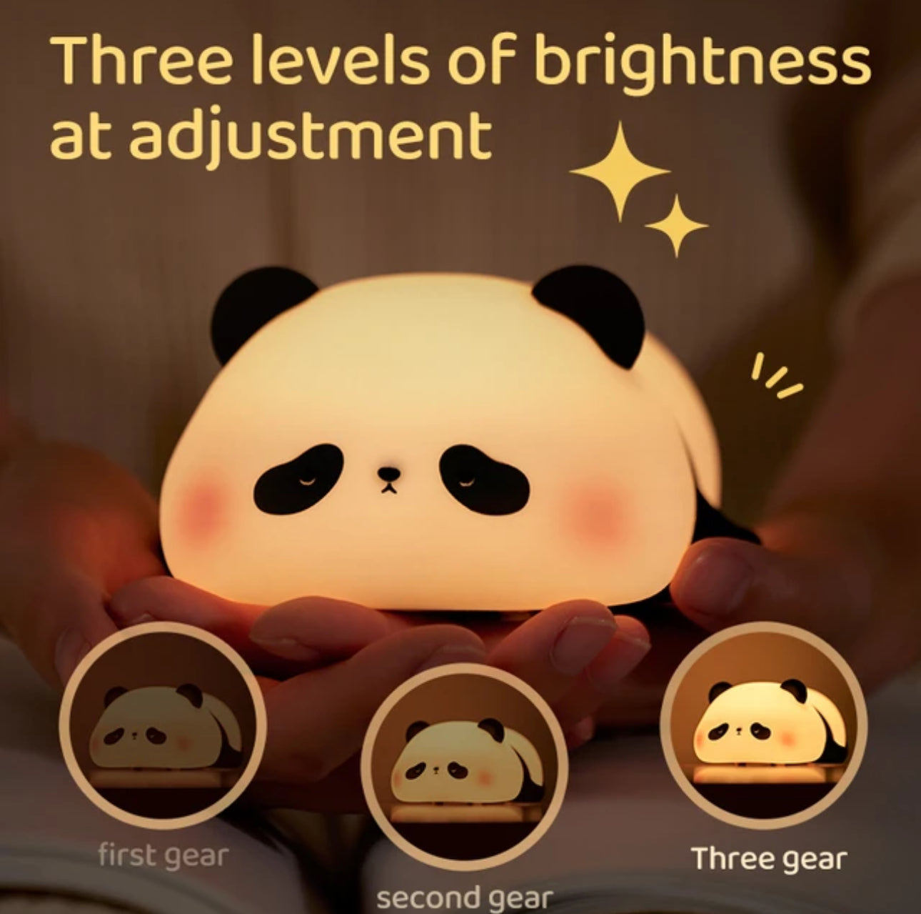 Fun Kids Night Lamp Colorful Panda LED Light