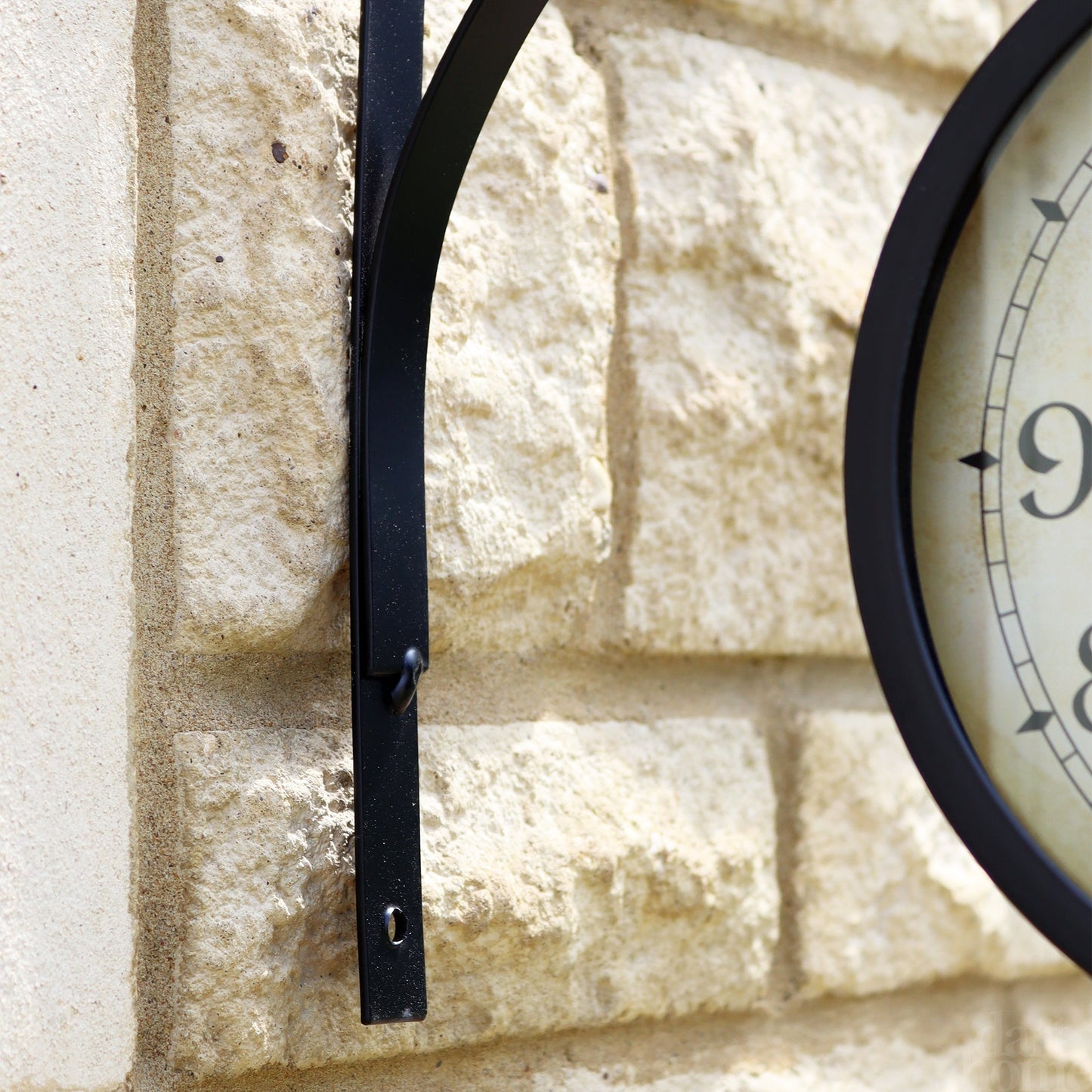 Large Black Double Faced Outdoor Station Clock
