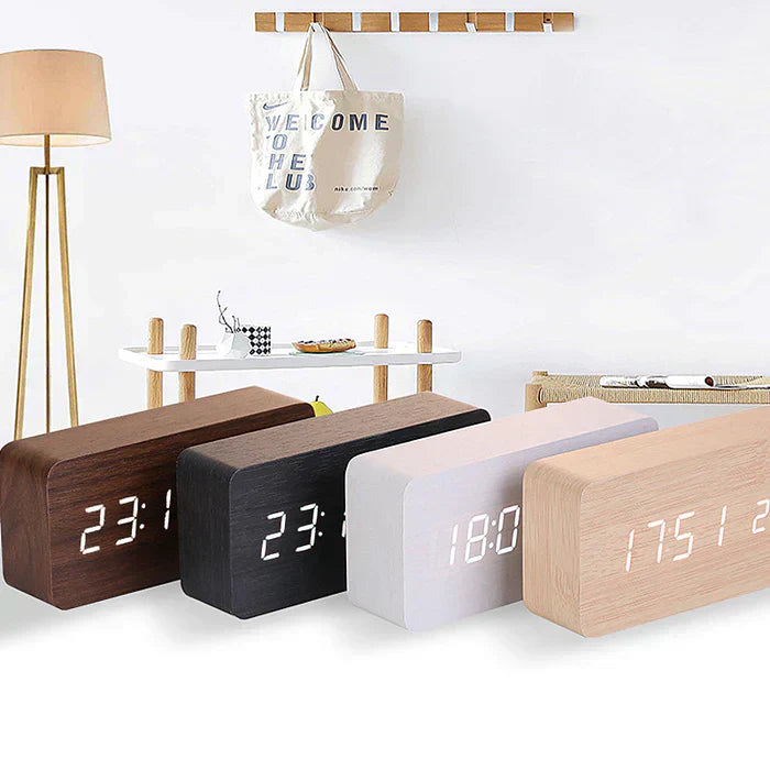 Wooden Digital LED Wake Up Clock Befez