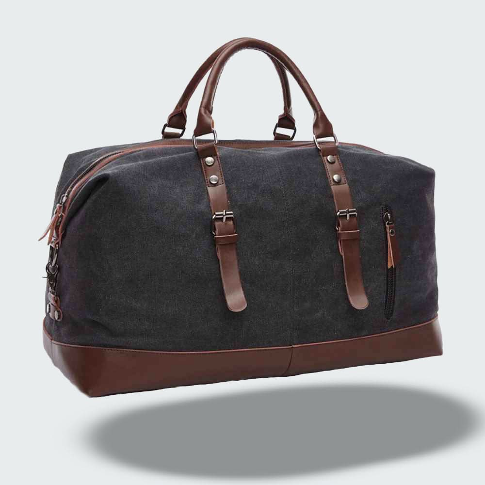 Stylish Leather Travel Duffel Bag 54cm