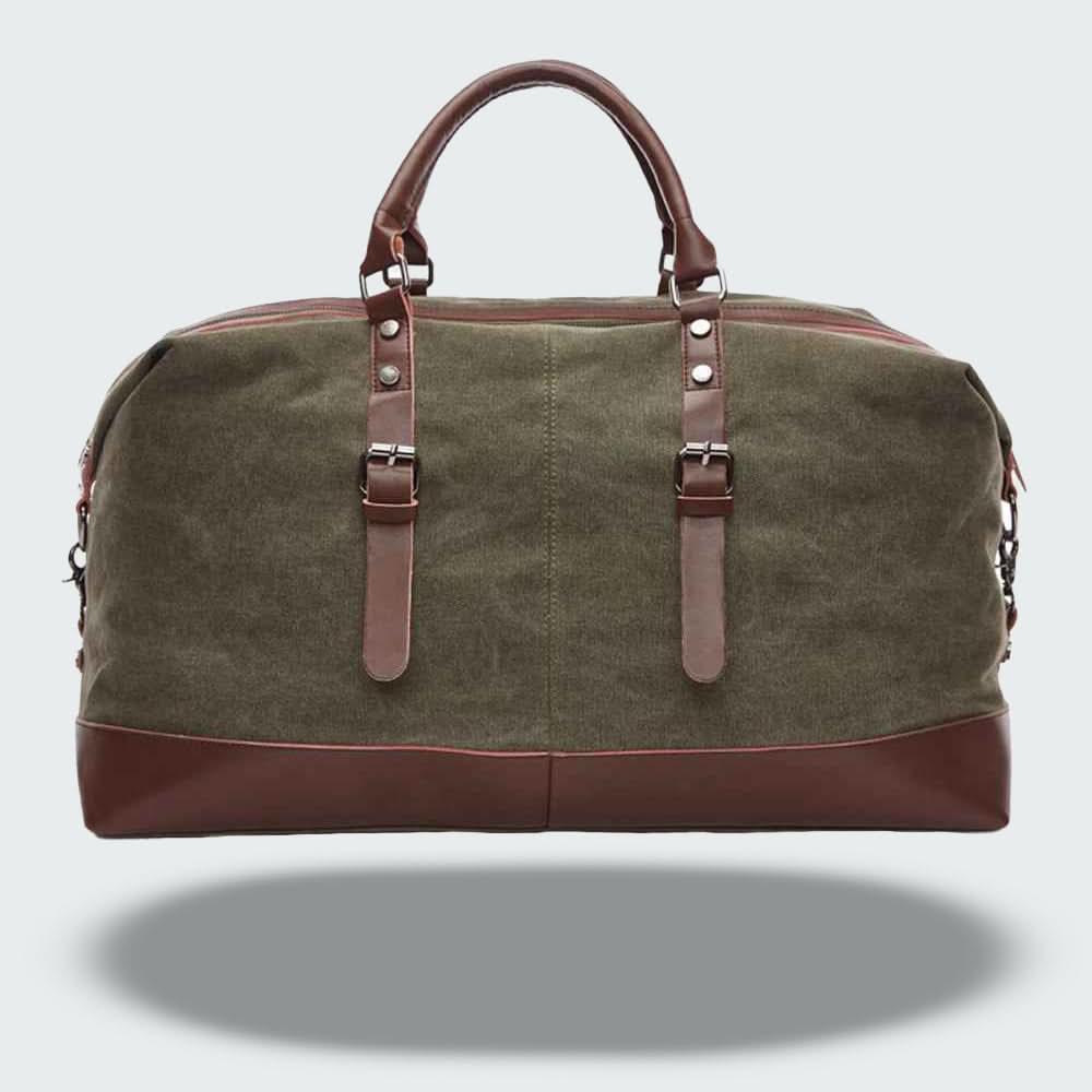 Stylish Leather Travel Duffel Bag 54cm