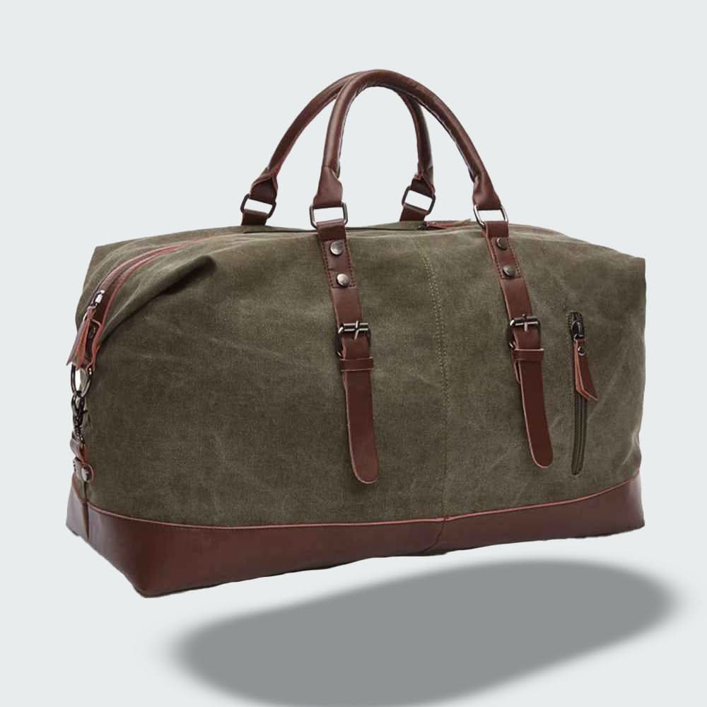 Stylish Leather Travel Duffel Bag 54cm