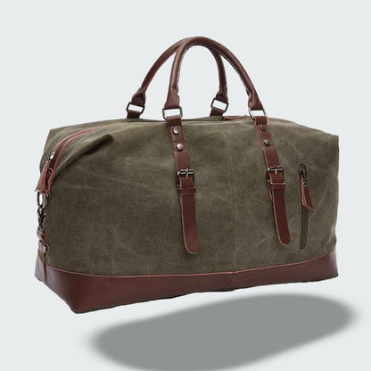 Stylish Leather Travel Duffel Bag 54cm