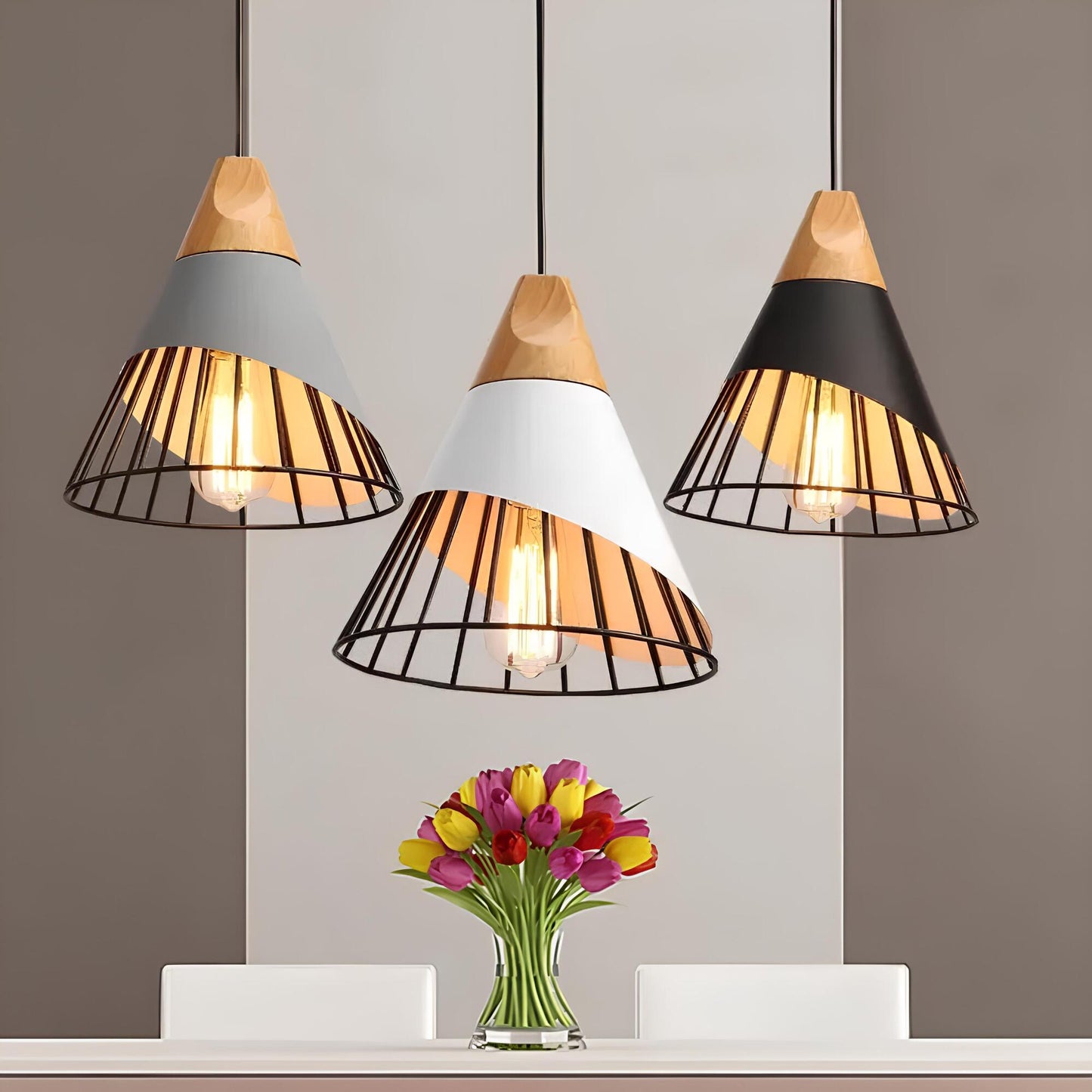 Rustic Metal Hanging Pendant Light