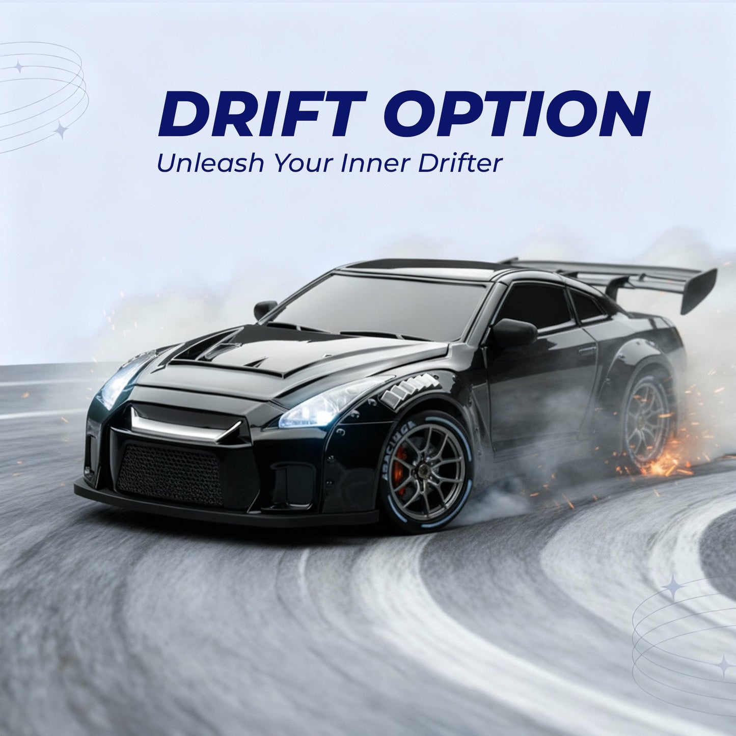 Fast RC Drift Car with LED Lights and 4WD