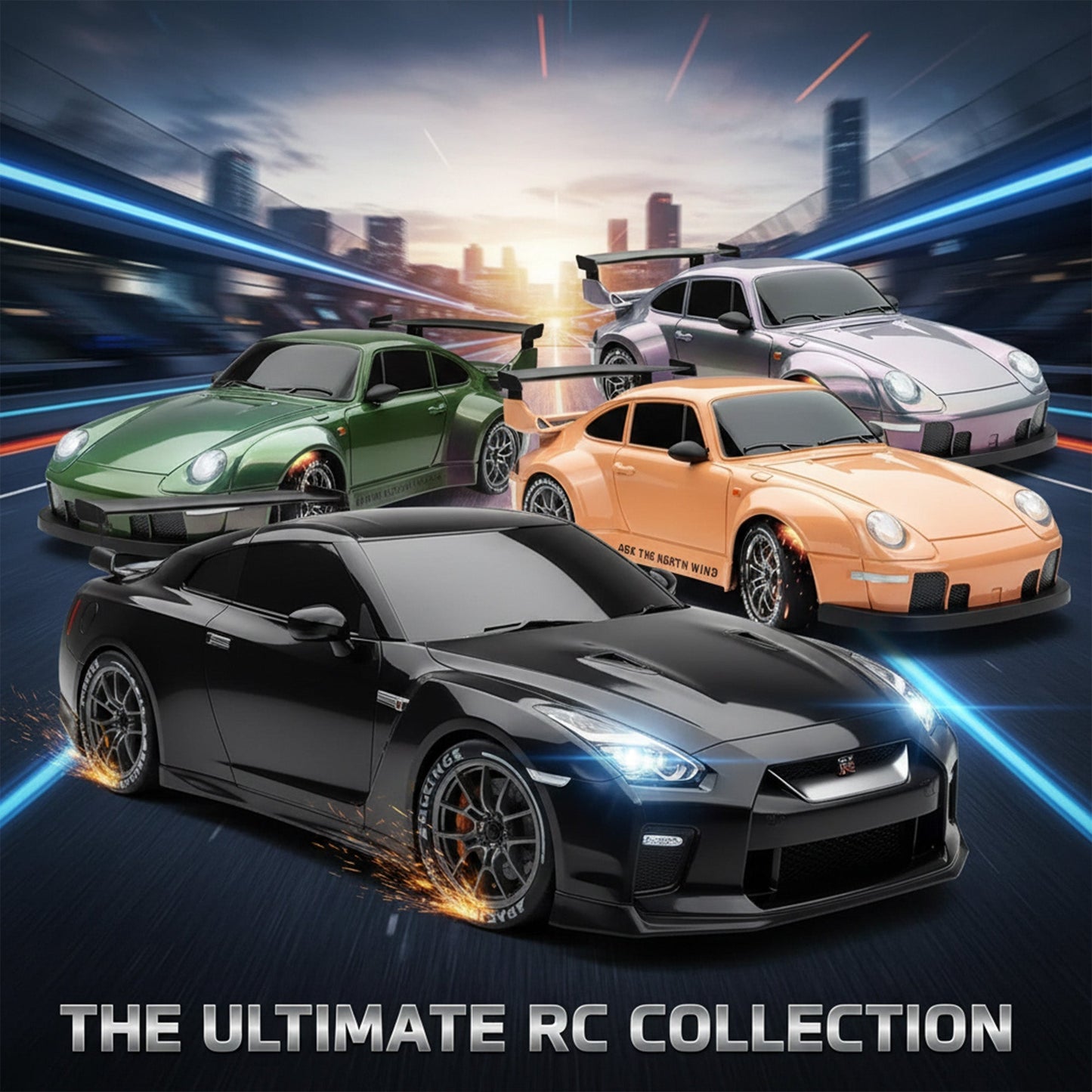 Fast RC Drift Car with LED Lights and 4WD