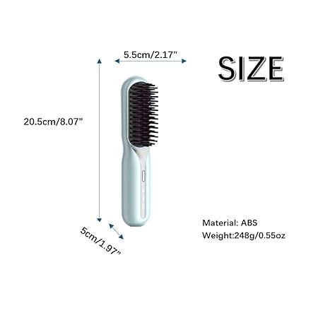Portable Cordless Hair Straightening Curling Brush
