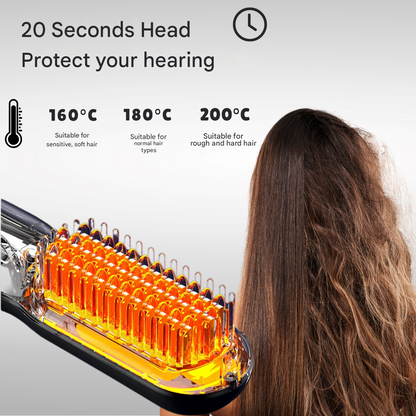Portable Cordless Hair Straightening Curling Brush