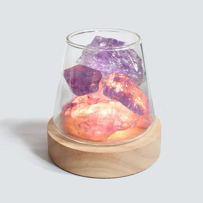 Natural Salt Crystal Table Lamp & Aroma Diffuser - Befez