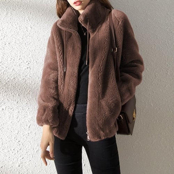 Warm Faux Fur Padded Coat