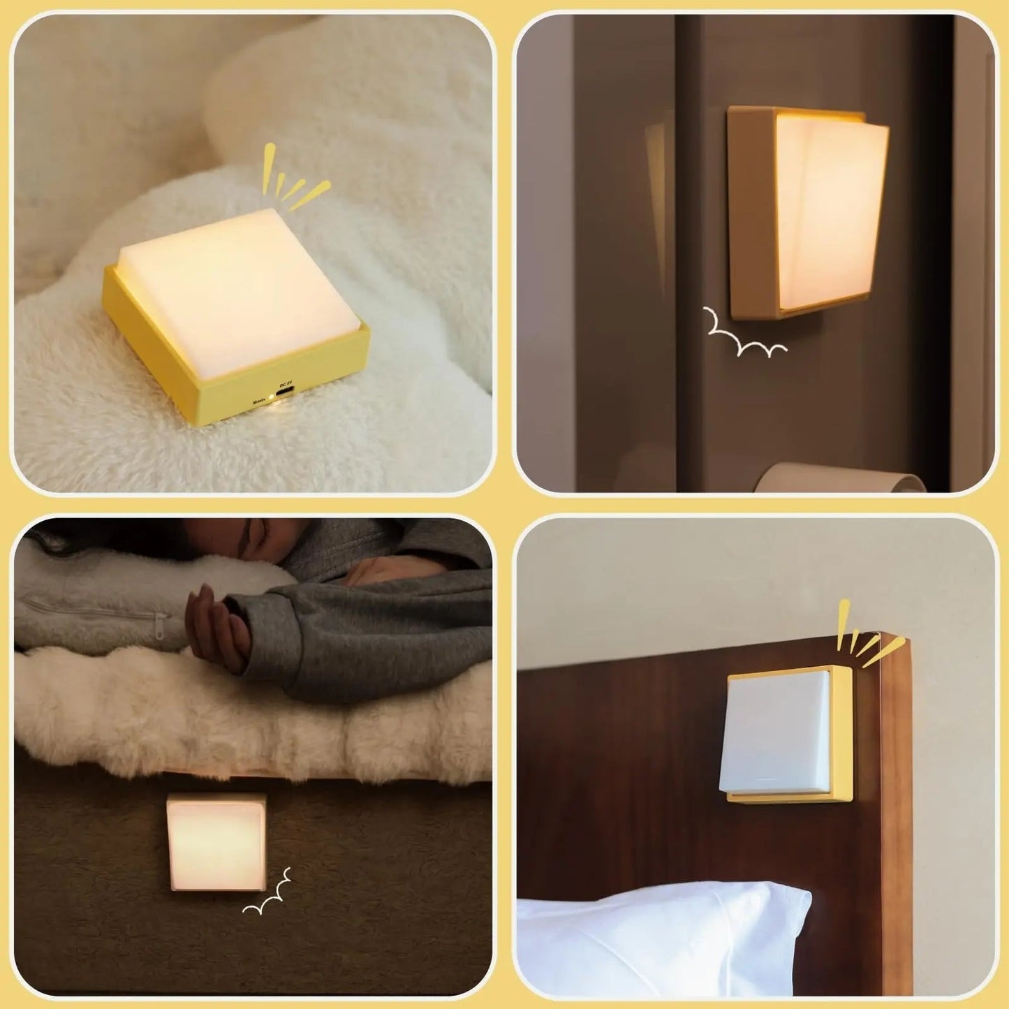 Portable Rechargeable LED Night Lamp with Timer