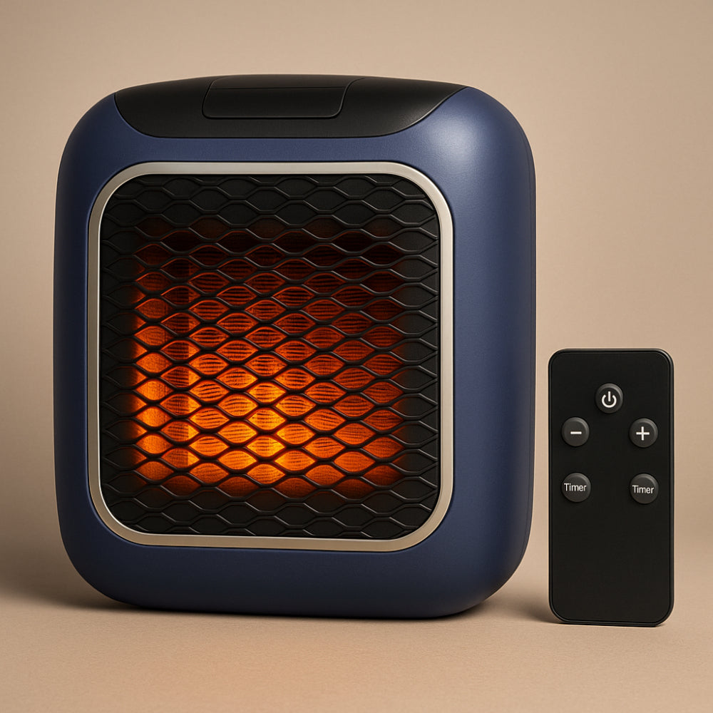 Compact Ceramic Electric Space Heater with Thermostat