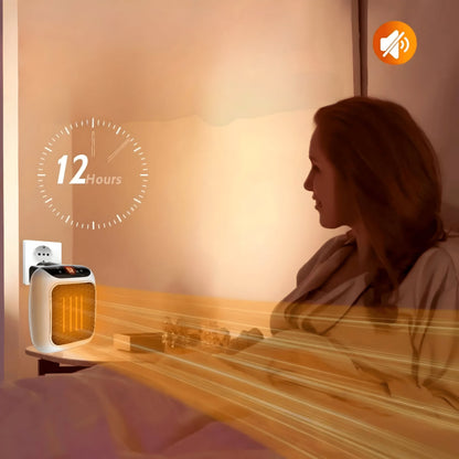 Compact Ceramic Electric Space Heater with Thermostat