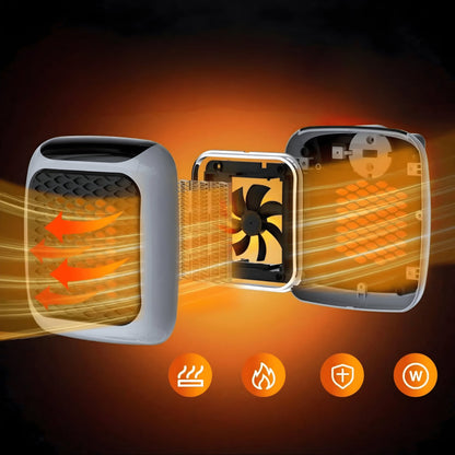 Compact Ceramic Electric Space Heater with Thermostat