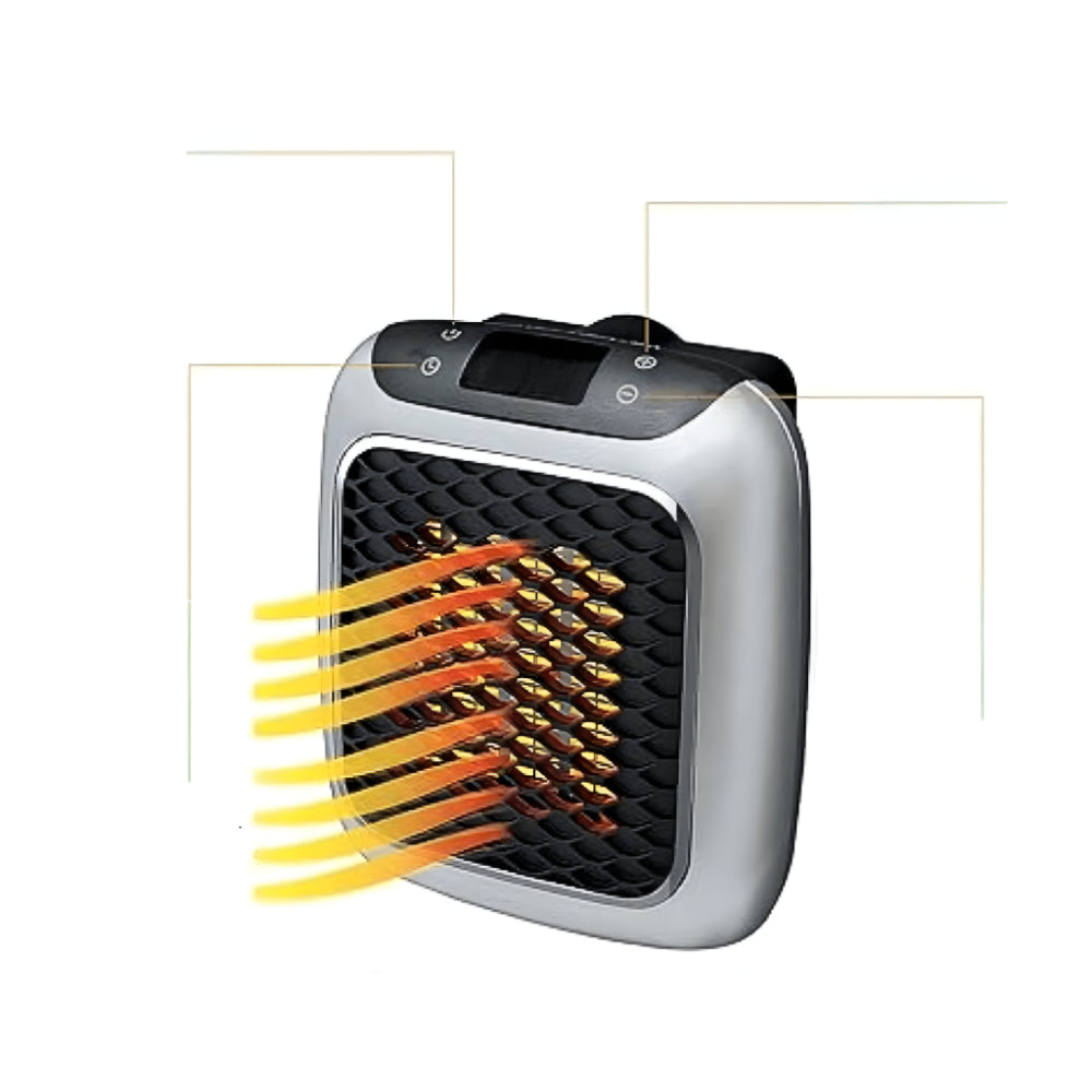 Compact Ceramic Electric Space Heater with Thermostat