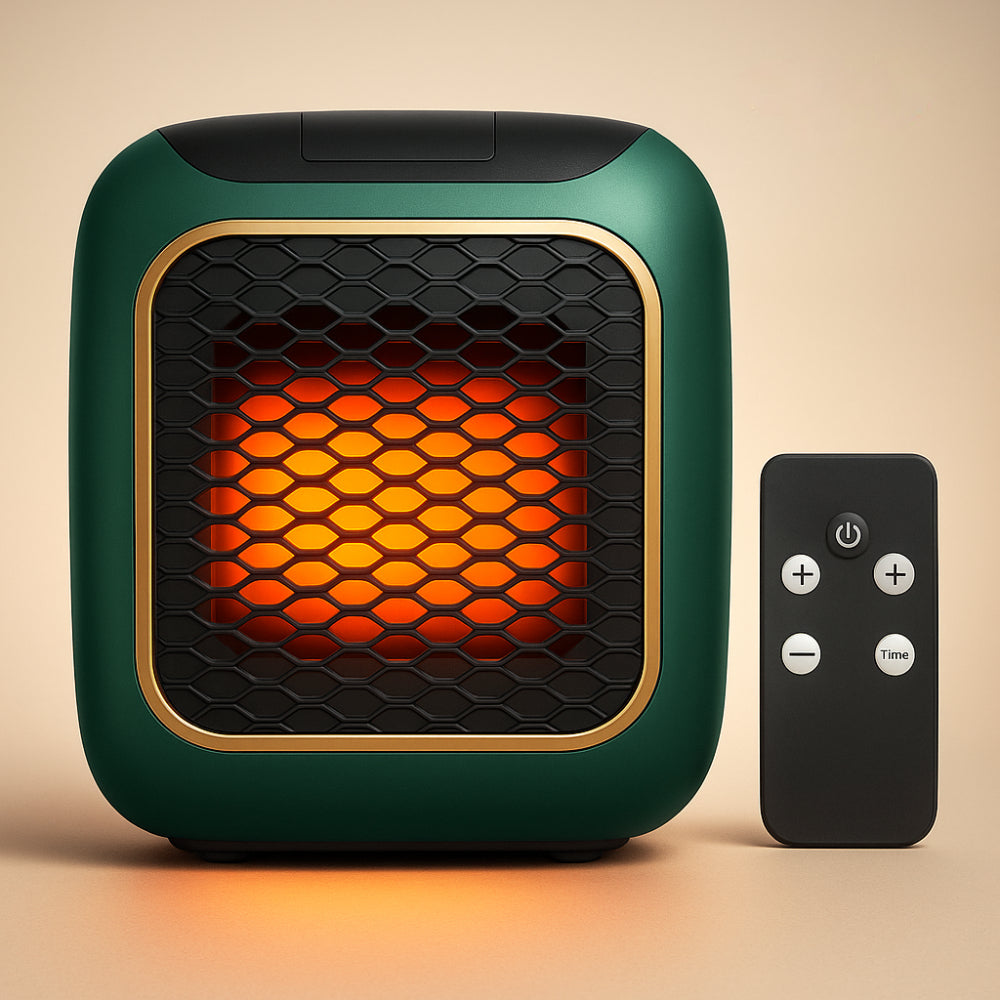 Compact Ceramic Electric Space Heater with Thermostat