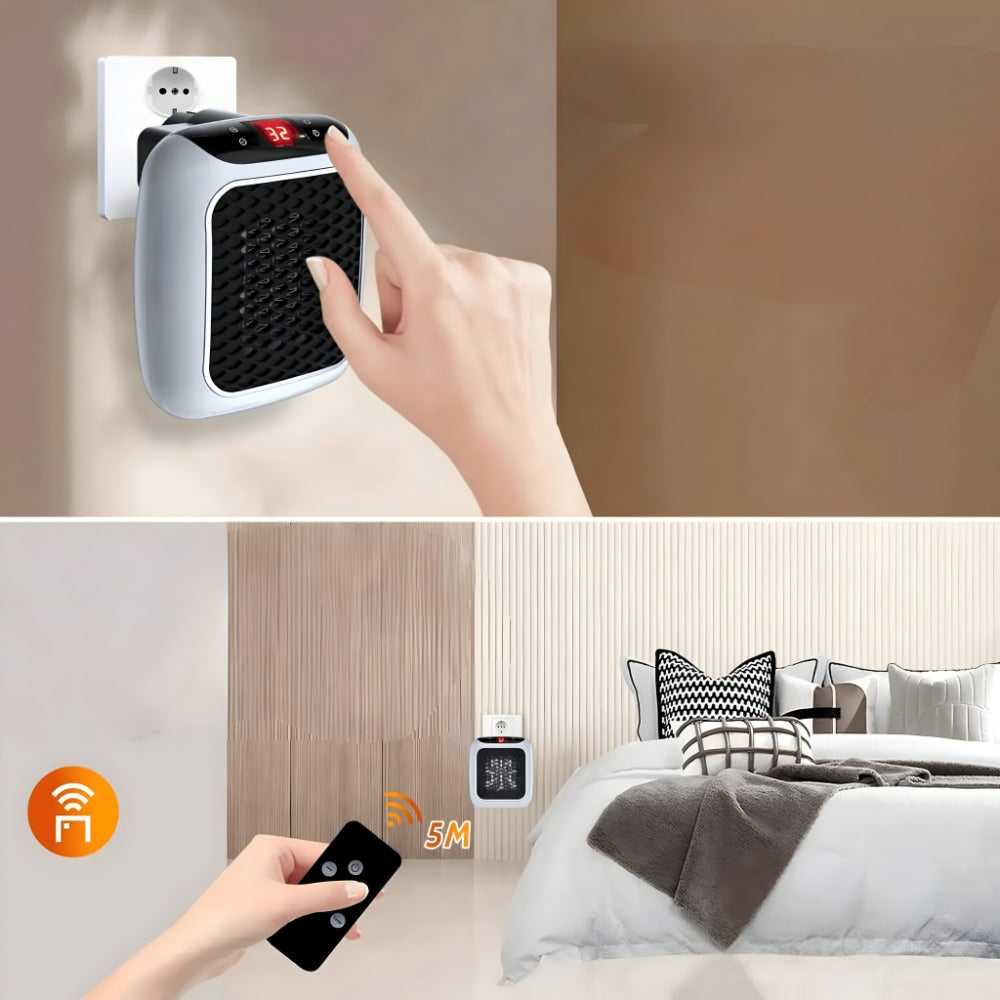 Compact Ceramic Electric Space Heater with Thermostat