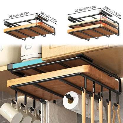 Space Saving Kitchen Hang Organizer - Easy No Drill Install