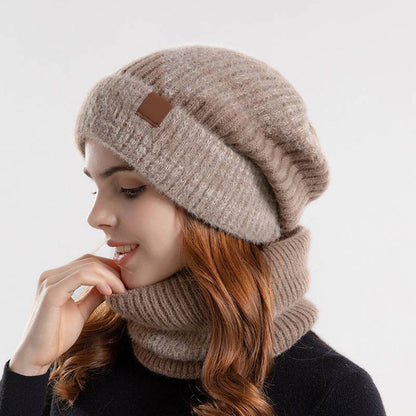 Warm Beanie and Scarf Set for Winter