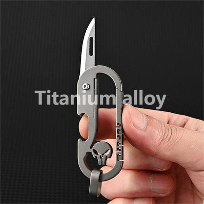Compact Folding Pocket Knife Keychain Tool