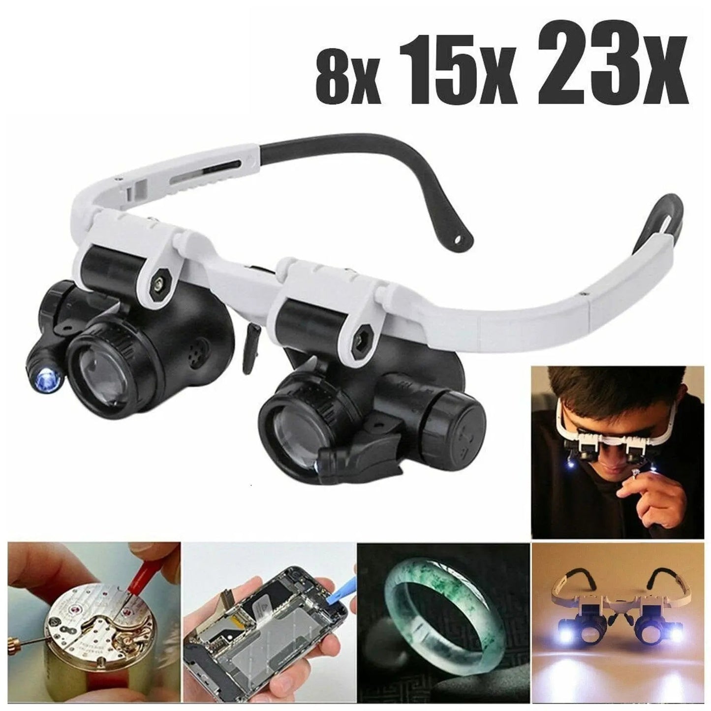 Portable LED Magnifying Lamp with Adjustable Zoom - Befez