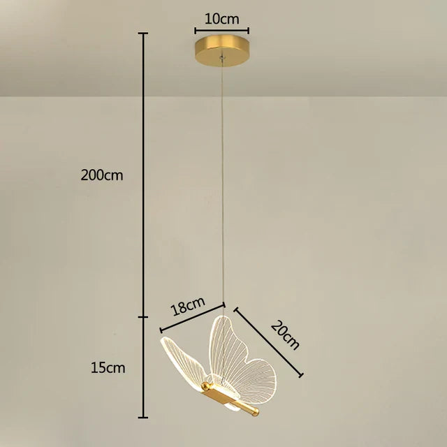 Colorful LED Butterfly Hanging Light