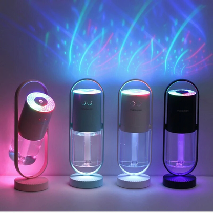 Circular LED Bedside Lamp with USB Charger