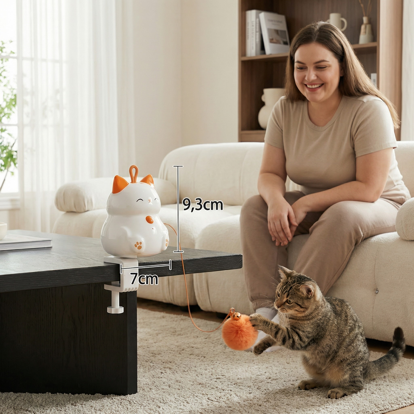 Fun Interactive Cat Toy with Moving Ball