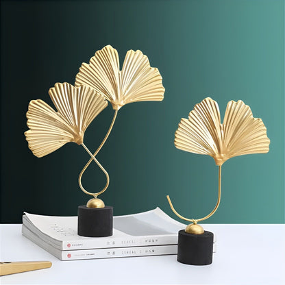 Simple Nature Inspired Leaf Decor Statue