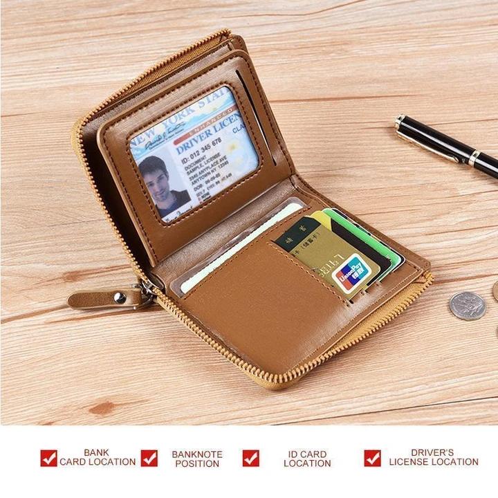 Secure Leather Men's Wallet with RFID Protection