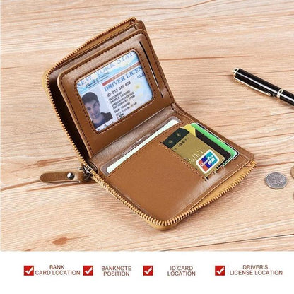 Secure Leather Men's Wallet with RFID Protection