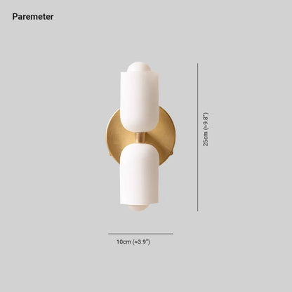 Contemporary LED Wall Light Metal Bedroom Fixture