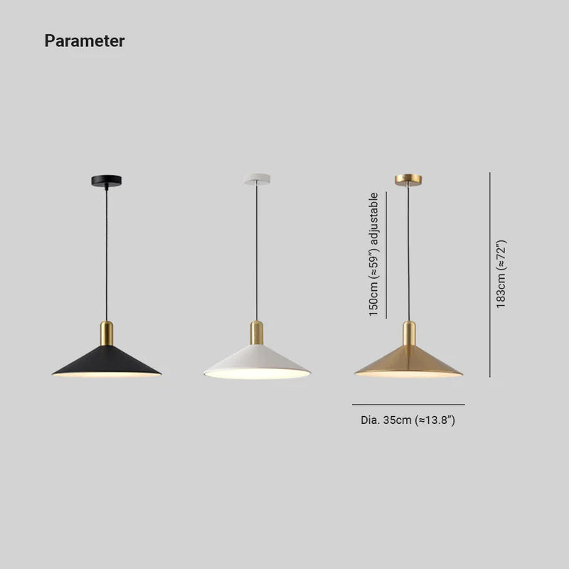Stylish Contemporary Cone Shaped LED Light Fixture