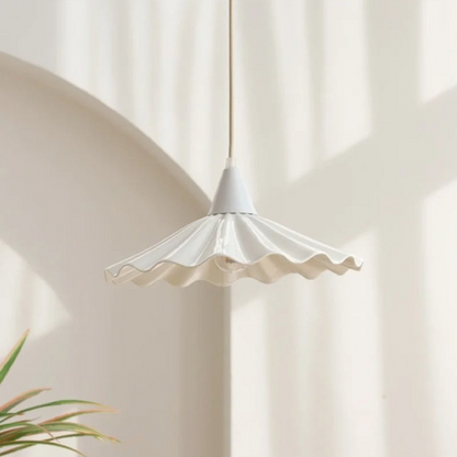 Stylish Ceramic Pendant Light with Textured Pattern