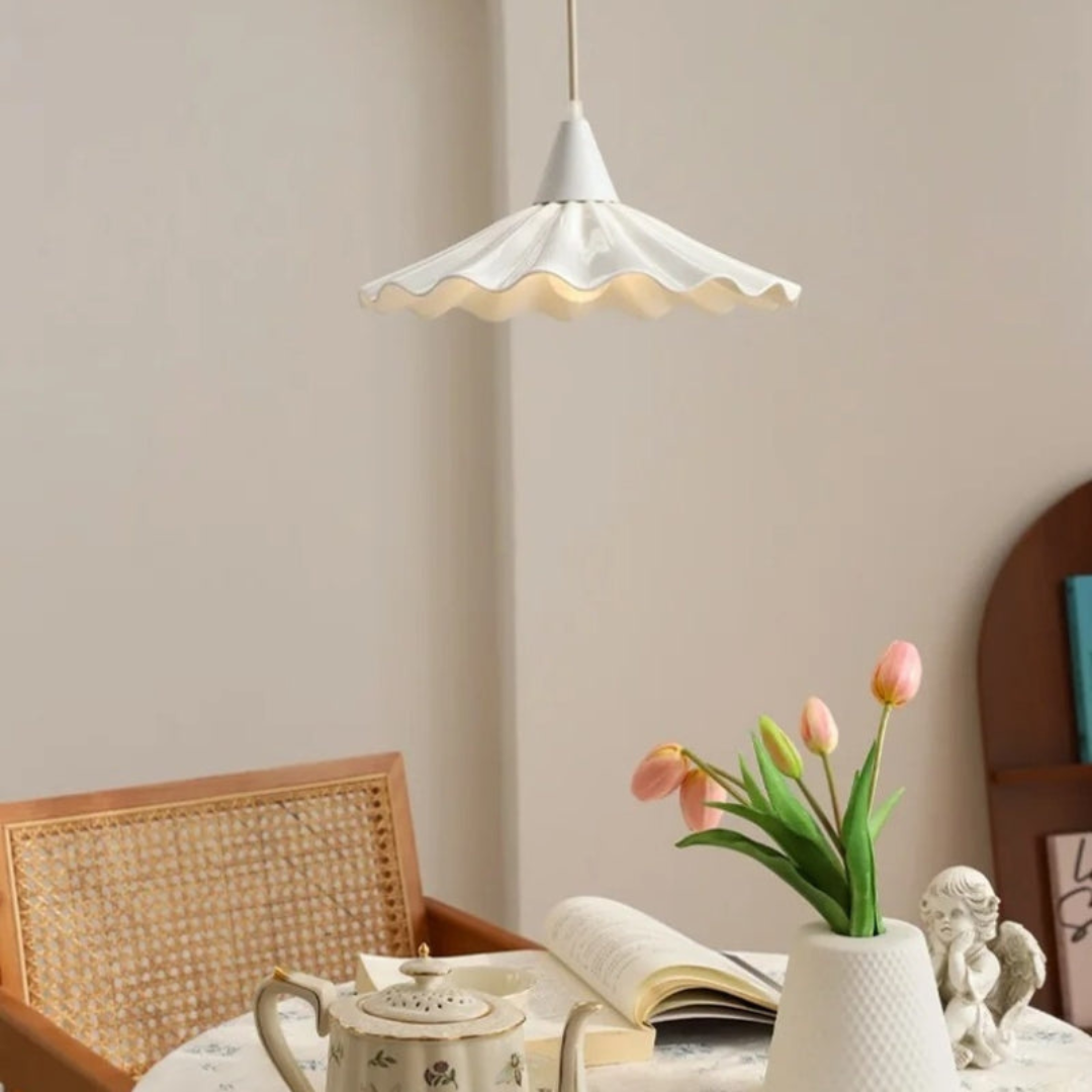 Stylish Ceramic Pendant Light with Textured Pattern