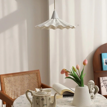 Stylish Ceramic Pendant Light with Textured Pattern