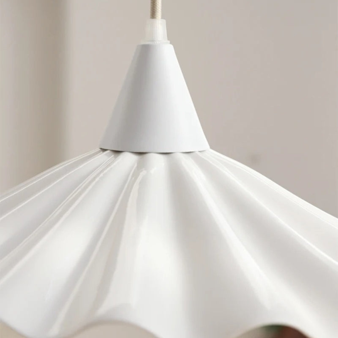 Stylish Ceramic Pendant Light with Textured Pattern