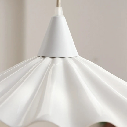 Stylish Ceramic Pendant Light with Textured Pattern