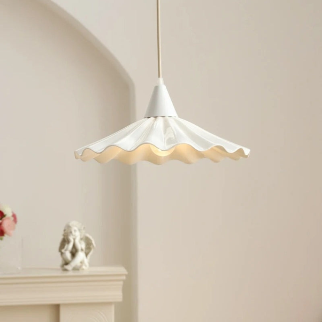 Stylish Ceramic Pendant Light with Textured Pattern