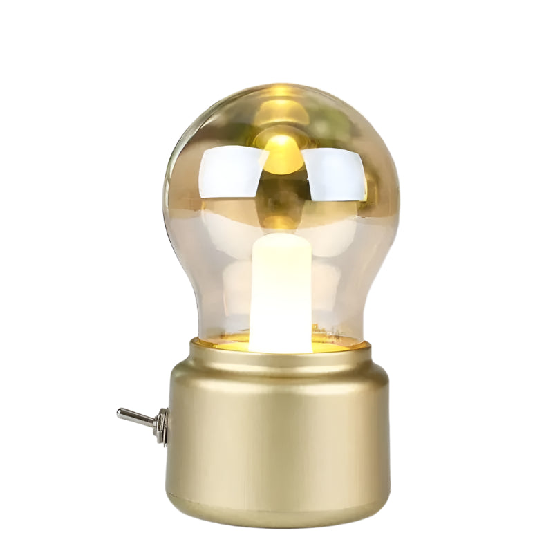 Rustic Metal Wireless Bedside Table Lamp