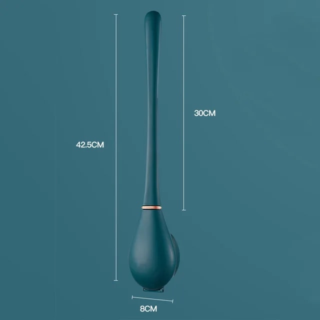 Compact Silicone Toilet Brush for Bathroom Cleaning