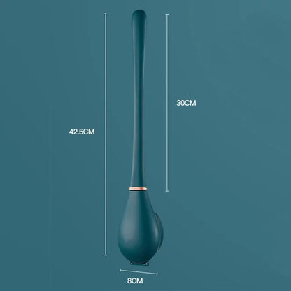 Compact Silicone Toilet Brush for Bathroom Cleaning