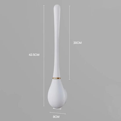 Compact Silicone Toilet Brush for Bathroom Cleaning