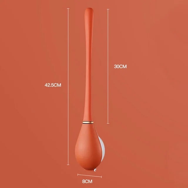 Compact Silicone Toilet Brush for Bathroom Cleaning