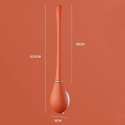 Compact Silicone Toilet Brush for Bathroom Cleaning