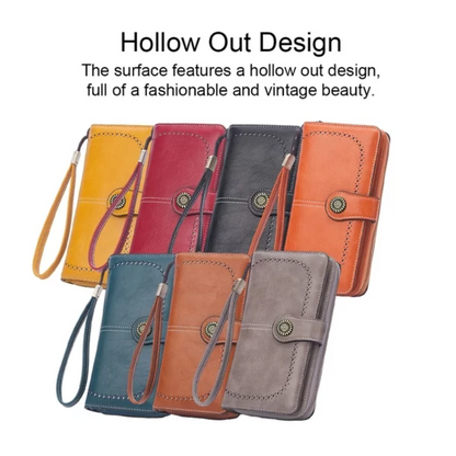 Fashionable Genuine Leather Wristlet Wallet