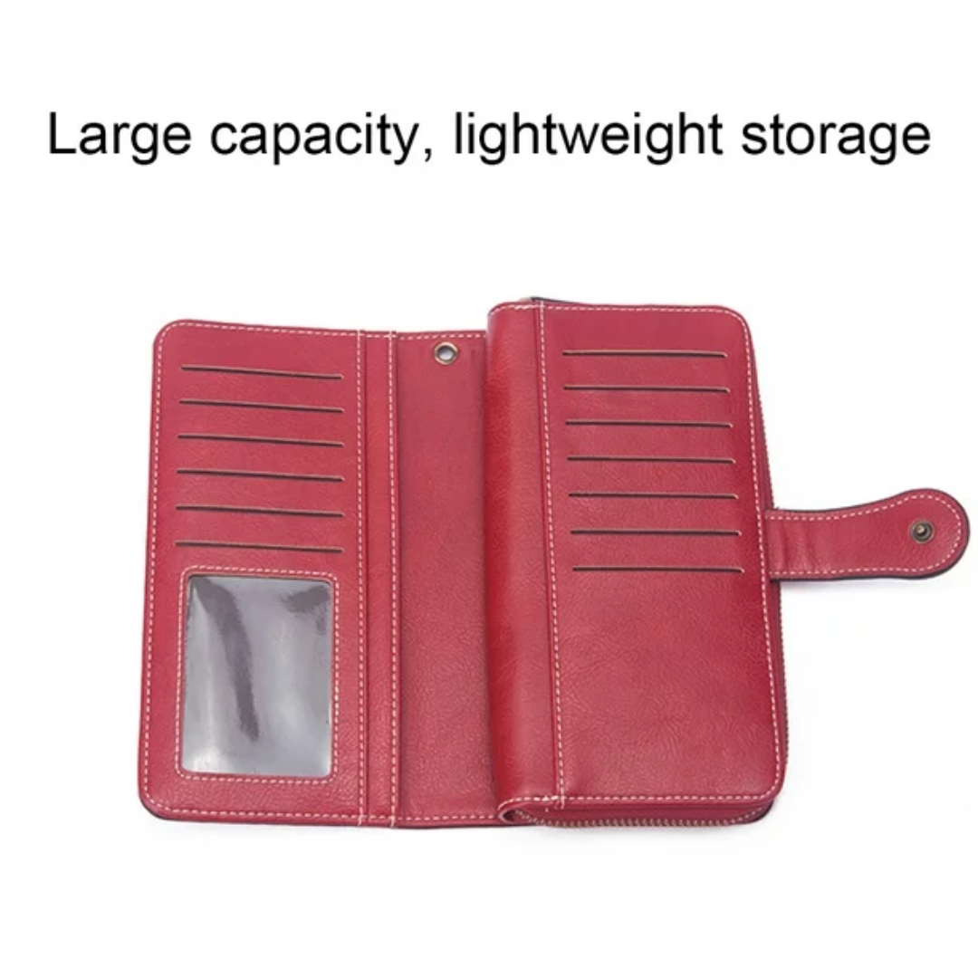 Fashionable Genuine Leather Wristlet Wallet