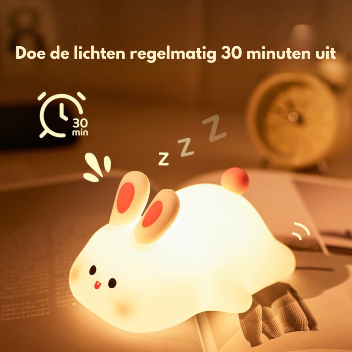 Cute Rabbit Night Light for Kids Soft Glow Lamp